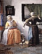METSU, Gabriel Woman Reading a Letter sg oil painting on canvas